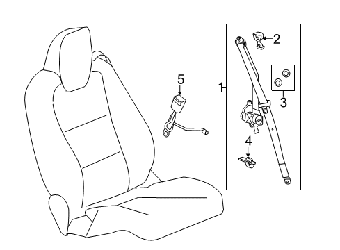 2014 Chevy Camaro Front Seat Belts Diagram
