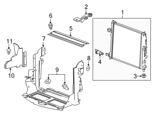 2022 Chevy Camaro Radiator & Components Diagram 1 - Thumbnail