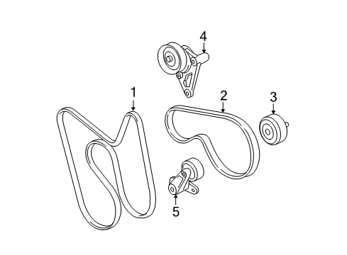 2012 Cadillac Escalade ESV Belts & Pulleys Diagram