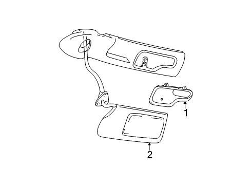 1999 Chevy Cavalier Interior Trim - Roof Diagram