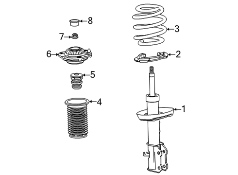 2024 Chevy Trailblazer Struts & Components - Front Diagram