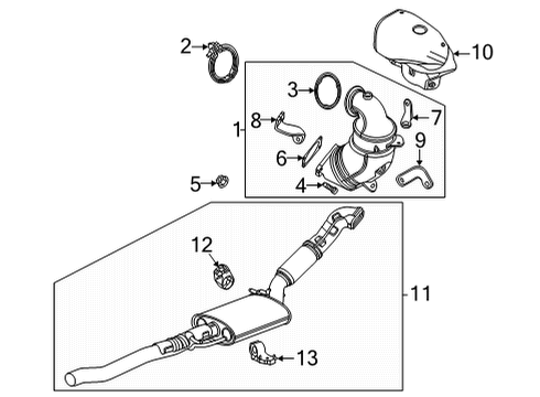 2021 Buick Encore GX Lower Bracket, Driver Side Diagram for 12684191