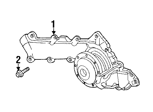 2001 Oldsmobile Aurora Cooling System, Radiator, Water Pump, Cooling Fan Diagram 1 - Thumbnail