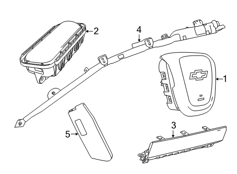 2017 Chevy SS Air Bag Components Diagram