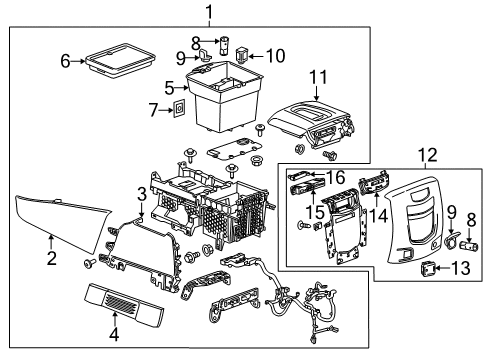 2020 Cadillac Escalade Keyless Entry Components Diagram