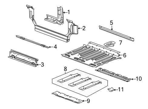 2006 Hummer H2 Rear Body & Floor Diagram