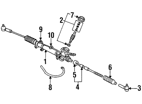 1993 Saturn SC1 Steering Gear Diagram for 19300496