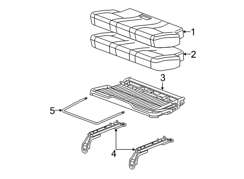 2005 Chevy Equinox Rear Seat Components Diagram 3 - Thumbnail