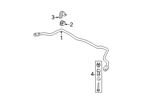 2007 Chevy Impala Stabilizer Bar & Components - Front Diagram