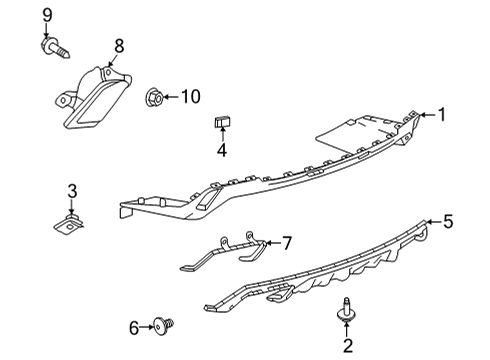 2024 Cadillac CT4 Reflector, Passenger Side Diagram for 84881784