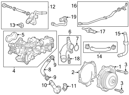 2023 GMC Sierra 1500 Air Hose Clip, Rear Diagram for 15157936