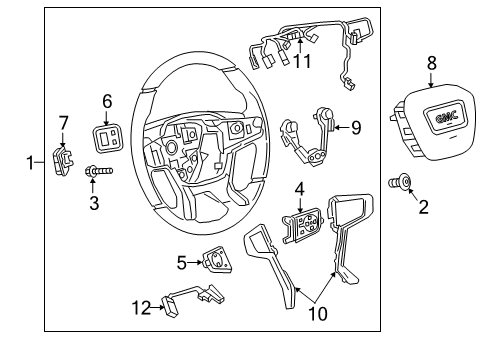 2019 Chevy Colorado Cruise Switch, Black Carbon Diagram for 23262285