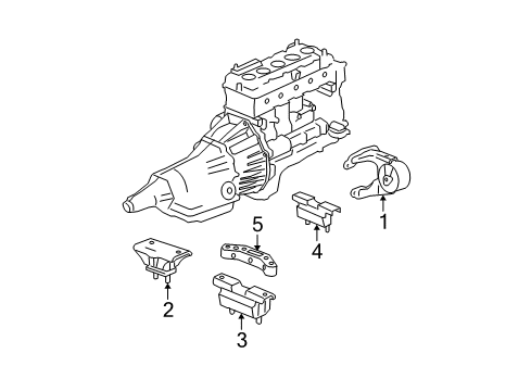 2012 GMC Canyon Engine & Trans Mounting Diagram