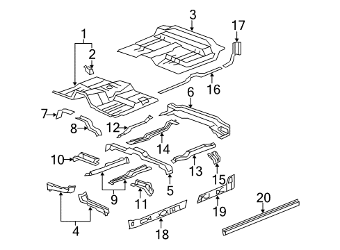 2013 Chevy Silverado 2500 HD Floor Diagram 1 - Thumbnail