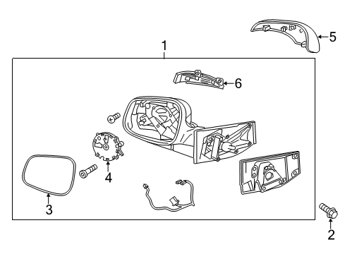 2015 Chevy Spark Mirror Assembly Diagram for 95260961