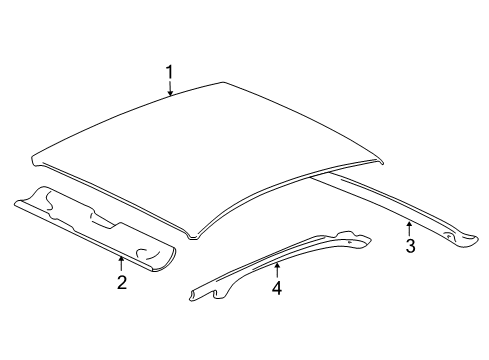 2005 Chevy Impala Roof & Components Diagram
