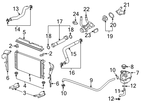 2008 Chevy Malibu Camshaft Position Sensor Diagram for 12598209