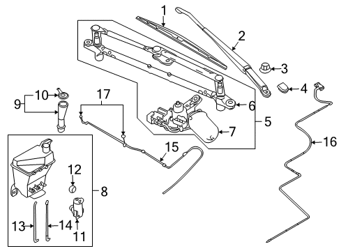 2010 Chevy Aveo5 Reservoir Assembly Diagram for 95991490