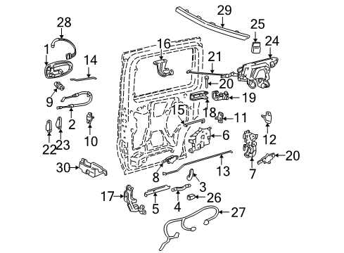 2005 Pontiac Montana Rear Door Diagram