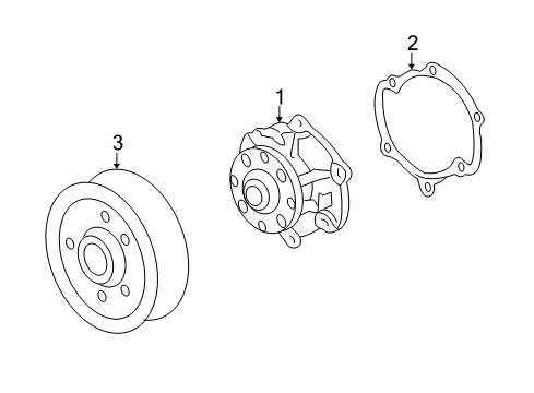 2005 Cadillac SRX Cooling System, Radiator, Water Pump, Cooling Fan Diagram 1 - Thumbnail