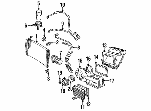 1993 Chevy Cavalier Pulley W/Bearing Diagram for 6580042