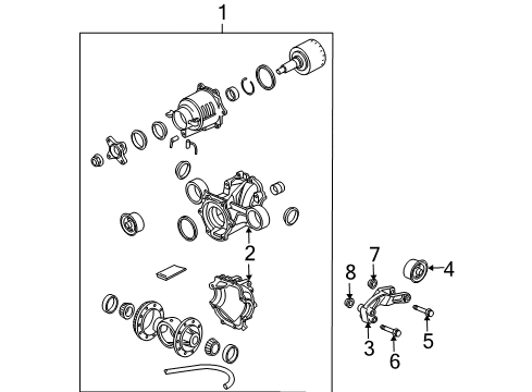 2002 Saturn Vue Axle & Differential - Rear Diagram