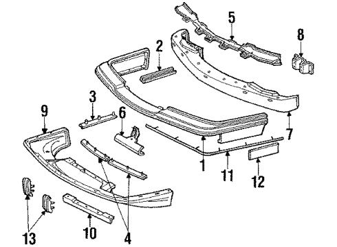 1989 Buick Regal Mount Kit Diagram for 14102893
