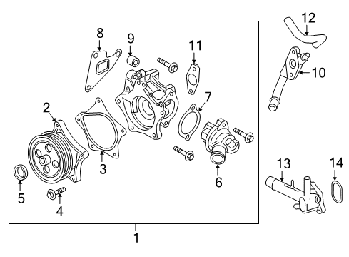 2019 Chevy Volt Thermostat Housing Diagram for 12694088