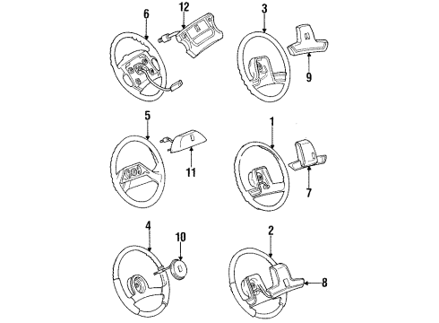 1996 Oldsmobile Cutlass Ciera Steering Column, Steering Wheel Diagram