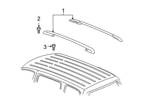 2007 Chevy Uplander Luggage Carrier Diagram 4 - Thumbnail
