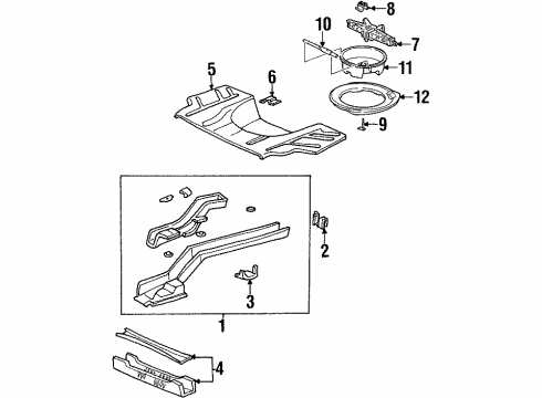 2003 Oldsmobile Aurora Rear Body - Floor & Rails Diagram