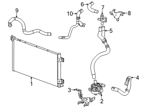 2024 Cadillac CT5 Cooler Pump Diagram for 84451976