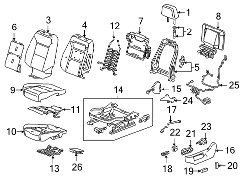 2022 GMC Yukon Power Seats Diagram 5 - Thumbnail