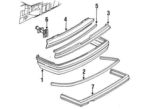 1987 Chevy Corsica Rear Bumper Diagram