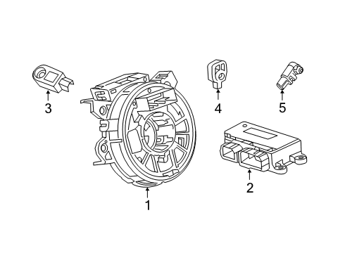 2022 Chevy Silverado 1500 Air Bag Components Diagram 2 - Thumbnail