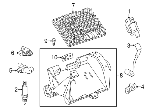 2016 Cadillac CTS Spark Plug Diagram for 12642722