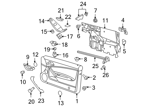 2006 Pontiac G6 Front Door Diagram