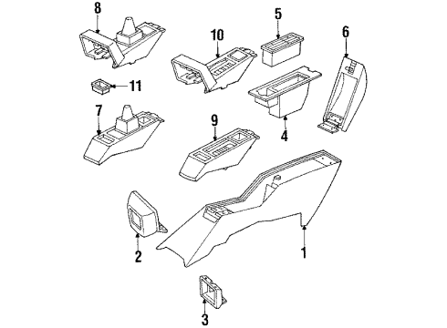 1989 Pontiac Grand Prix Compartment Diagram for 10056621