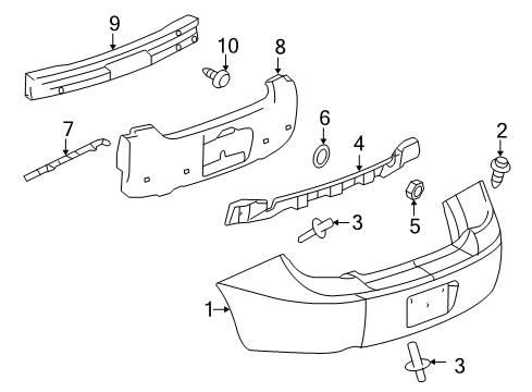 2005 Chevy Cobalt Rear Bumper Diagram