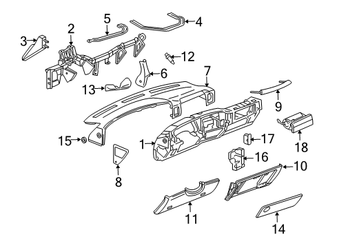 2006 Chevy Silverado 1500 Instrument Panel Diagram