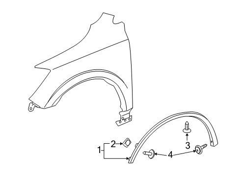 2012 Buick Enclave Exterior Trim - Fender Diagram