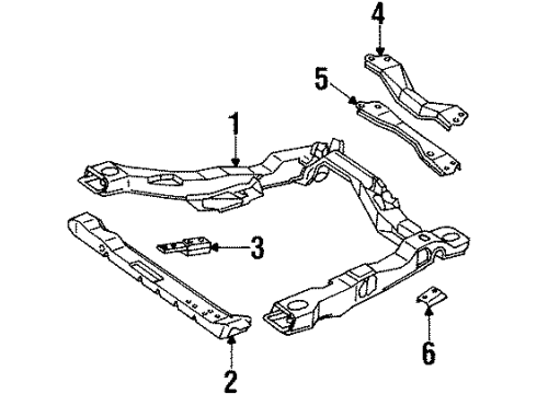 1990 Pontiac 6000 Suspension Mounting - Front Diagram