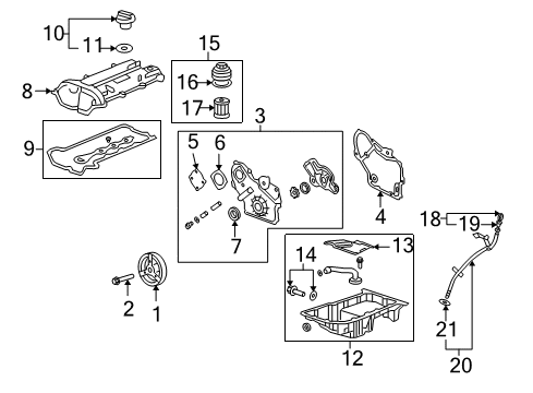 2009 Chevy Malibu Engine Parts & Mounts, Timing, Lubrication System Diagram 1 - Thumbnail