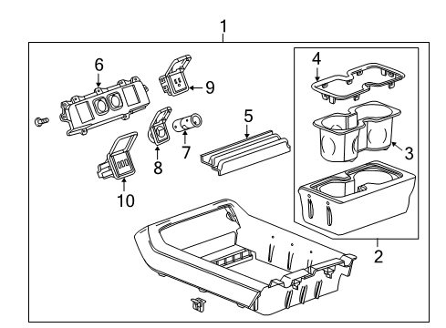 2015 Chevy Silverado 1500 Center Console Diagram