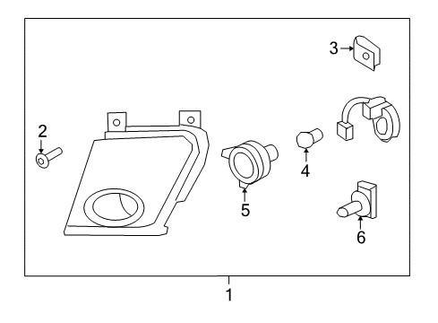 2007 Saturn Sky Fog Lamps, Park & Signal Lamps Diagram