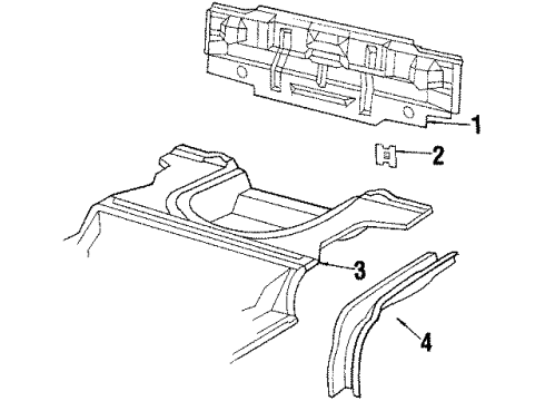 1985 Chevy Cavalier Rear Body Diagram