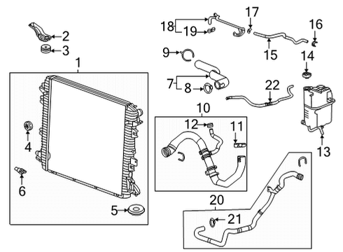 2024 Chevy Silverado 2500 HD Vent Hose Diagram for 85119162