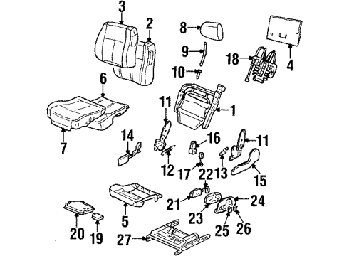2001 Oldsmobile Aurora Switch Assembly Connector, Driver Side Diagram for 12085536