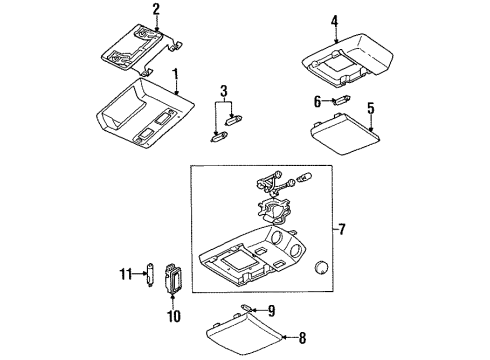 1994 Oldsmobile Silhouette Courtesy Lamps Diagram