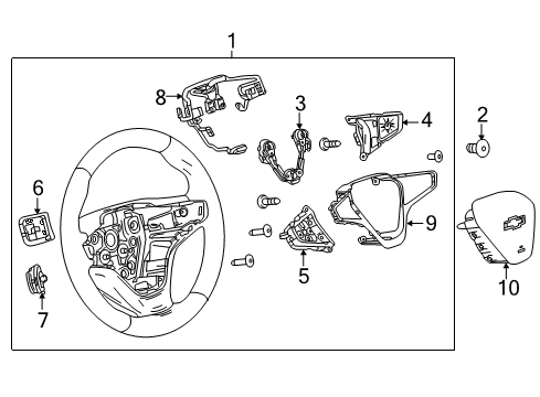 2024 Chevy Malibu Steering Wheel & Trim Diagram